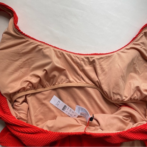 NWT J.Crew Textured Scoopneck One-Piece Swimsuit Venetian Red Size 22 - Picture 9 of 9